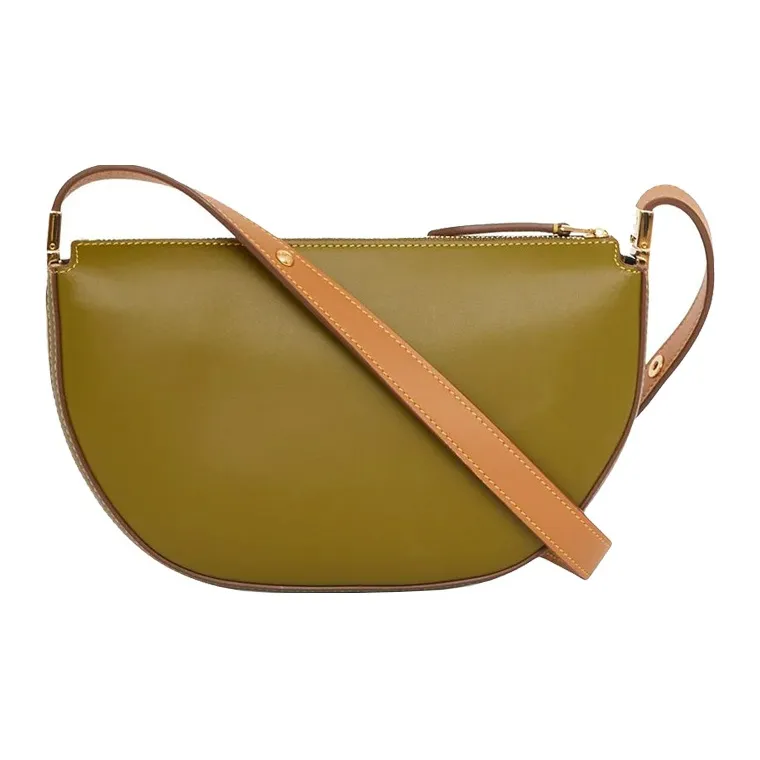 Burberry Olympia Sheepskin Crescent Bag Shoulder Bag Portable Crossbody Bag Shoulder Bag Women's Green-4