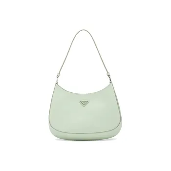 PRADA Leather Shoulder Bag Crossbody Bag Medium Size Women's Mint Green/Light Green