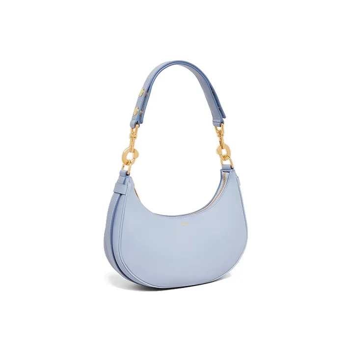 CELINE AVA Cow Leather Handbag Medium Size Women's Light Blue-1