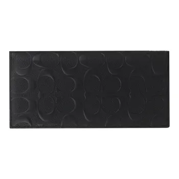 COACH Breast Premium Calfskin Long Wallets Men's Black