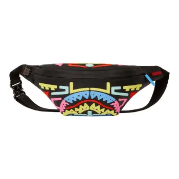 SPRAYGROUND PVC Small Backpack Shoulder Bag Crossbody Bag Sling Bag Fanny Pack Regular Unisex Black