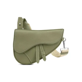 DIOR Saddle Grained Calfskin Saddle Bag Shoulder Bag Crossbody Bag Men's Avocado Green