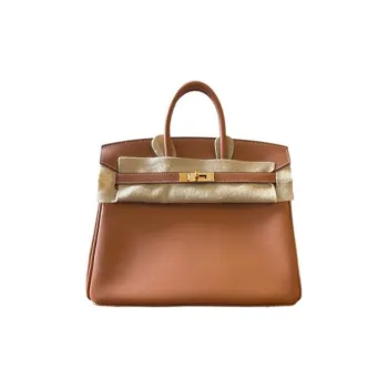 HERMES Birkin Jonathan Leather Birkin Bag Handbags Women's 37 Gold Gold Brown