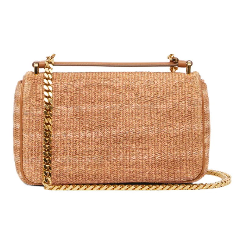 Burberry Lola Lola Bag Raffia Fiber Handbag Shoulder Bag Crossbody Bag Small Size Women's Natural-2