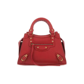 Balenciaga Leather Handbag One Shoulder Handbag Mini Women's Red