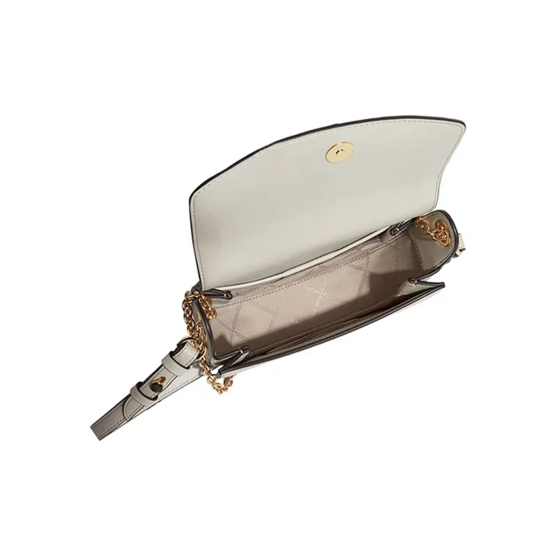 MICHAEL KORS Izzy Cow Leather Saddle Bags Shoulder Bags Regular Women's Ecru-3
