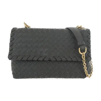 Bottega Veneta Sheepskin Chain Crossbody Bag, Shoulder Bag Women's Dark Gray