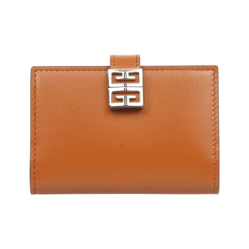 GIVENCHY 4G Cow Leather Wallet Regular Women's Brown