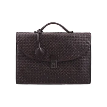 Bottega Veneta Sheepskin Briefcases Handbags Regular Men's Dark Coffee