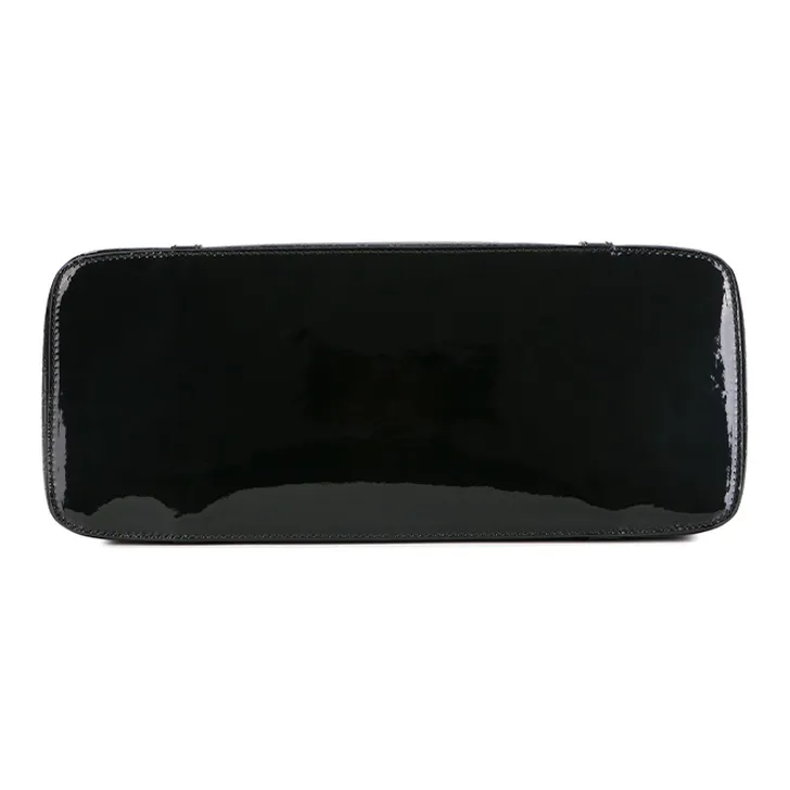 GUCCI Shiny Patent Leather Tote Bag Shopping Bag Handbag Shoulder Bags Regular Women's Black-2