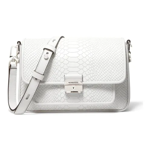 MICHAEL KORS Bradshaw Leather Shoulder Bag, Crossbody Bag Medium Size Women's White