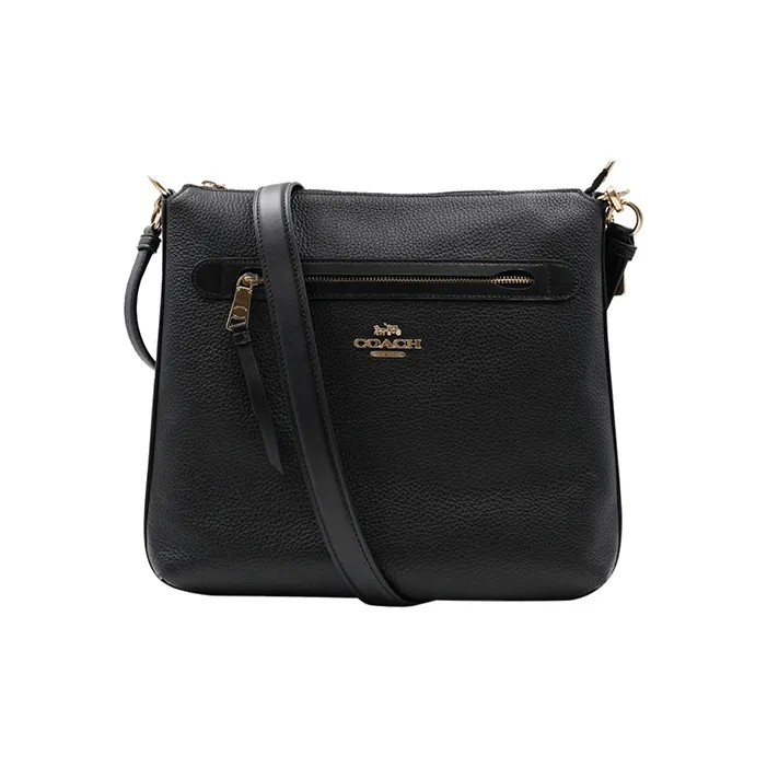 COACH Mae Leather Crossbody Bag Film Bag Shoulder Bag Women's Black-2