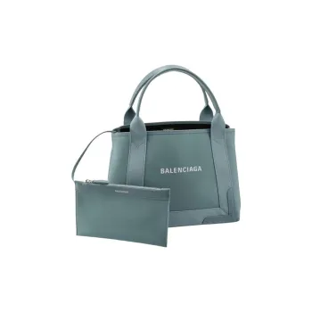 Balenciaga Calfskin Tote Bag Shopping Bag Handbag Shoulder Bag Women's Blue