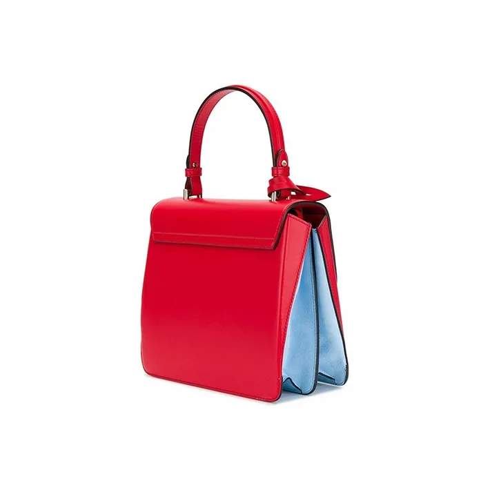 FANSIZHE VERSACE Cow Leather Shoulder Bag, Handbag Regular Women's Red-1