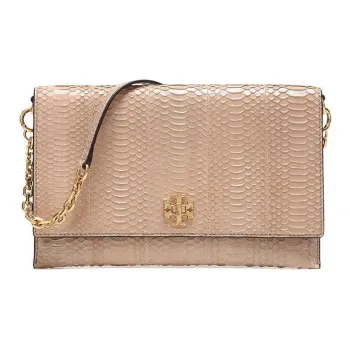 TORY BURCH Kira Leather Handbag, Shoulder Bag Women's Sand