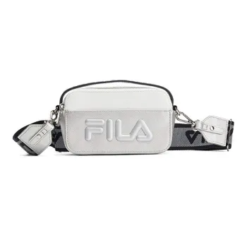 FILA Synthetic Leather Cell Phone Pouch, Shoulder Bag, Crossbody Bag Women's Silver