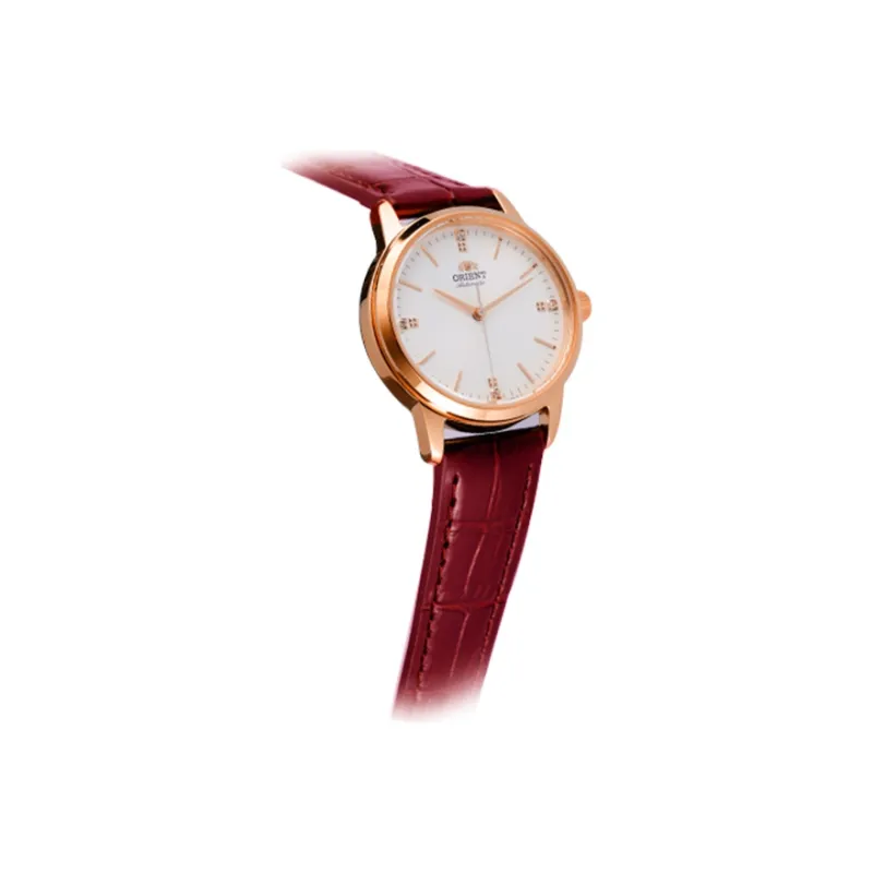 ORIENT Mechanical Movement Leather Watch Bands Watch 32mm Women's Watch White Dial RA-NB0105S-1