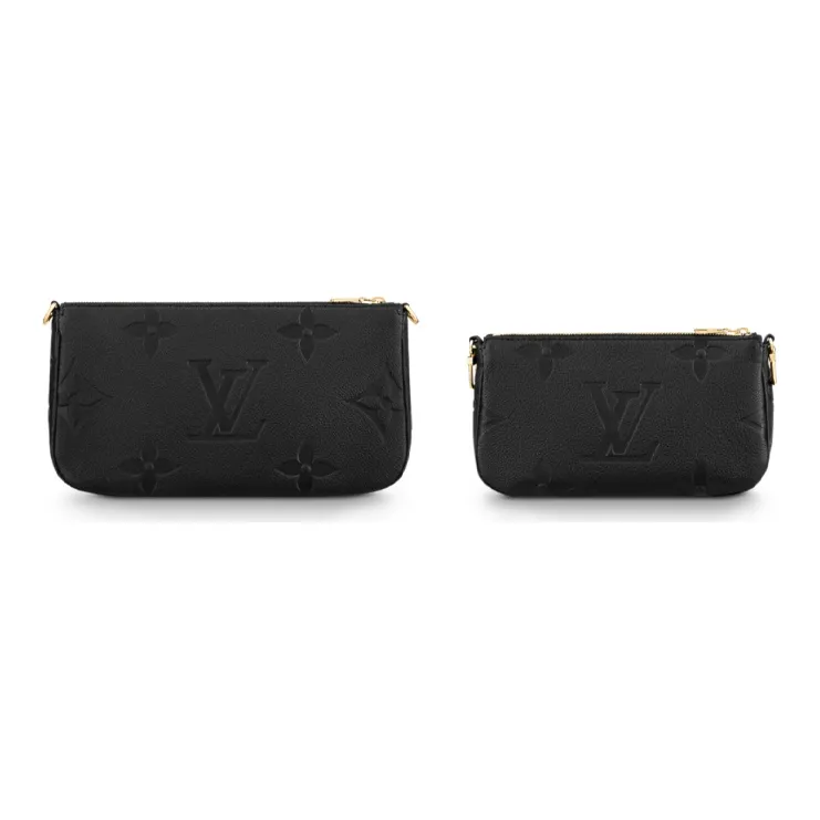 LOUIS VUITTON Multi Pochette Monogram Empreinte Black-3