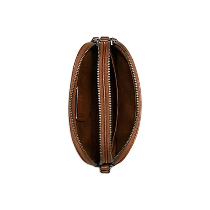 COACH Keith Haring Collaboration Jes Pebbled Leather Shoulder Bag Crossbody Bag Small Size Men's Brown-1