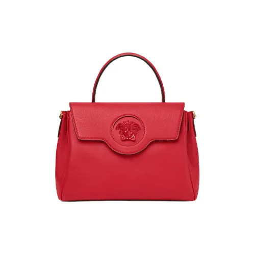 VERSACE La Medusa Cow Leather Shoulder Bag Crossbody Bag Handbag Women's Red
