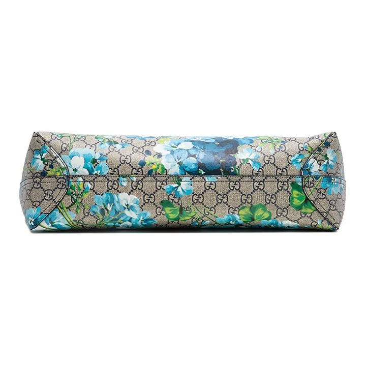 GUCCI GG Blooms Canvas Canvas Bag Tote Bag Shopping Bag Shoulder Bag Handbag Large Size Women's Ebony/Blue-3
