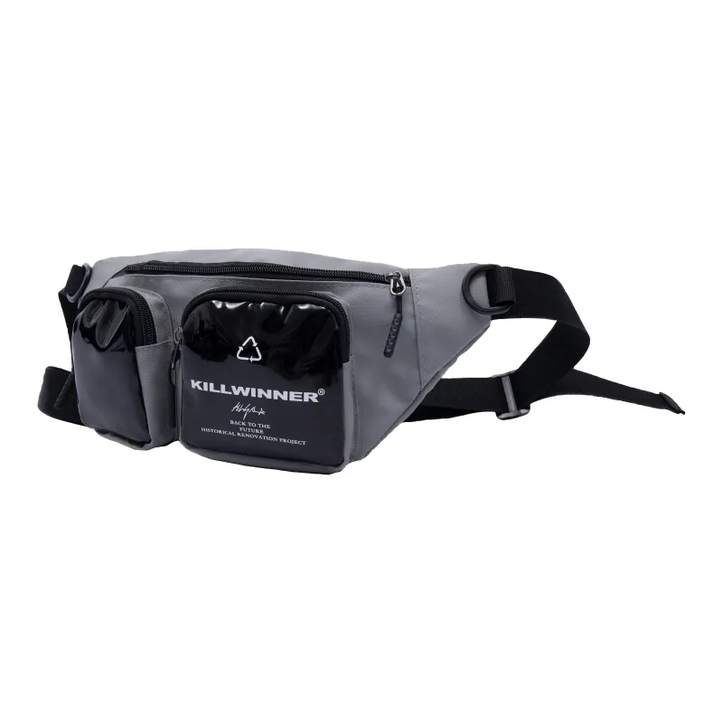 KILLWINNER Polyester Crossbody One Shoulder Fanny Pack Regular Unisex Gray-2