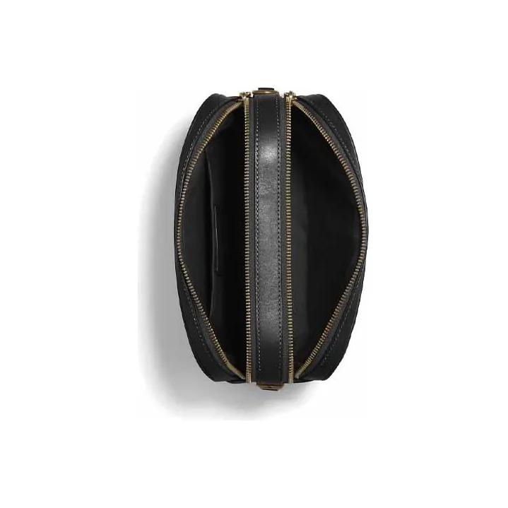 COACH Jes Leather Camera Bag Shoulder Bag Crossbody Bag Medium Size Women's Black-2