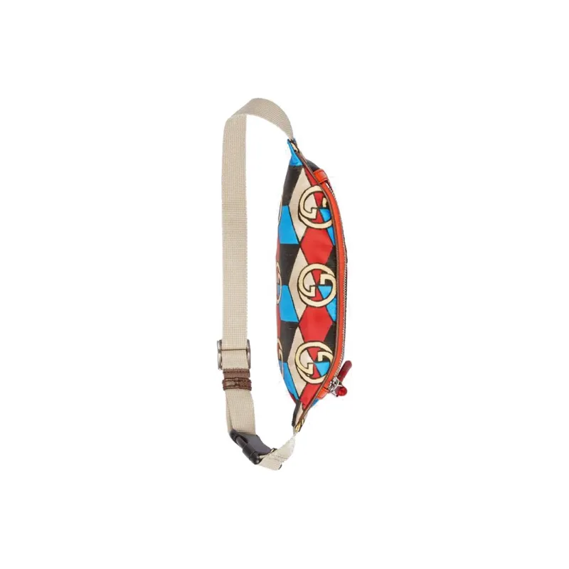 GUCCI The North Face Collaboration Nylon With Leather Sling Bag, Fanny Pack Unisex Multicolor-4