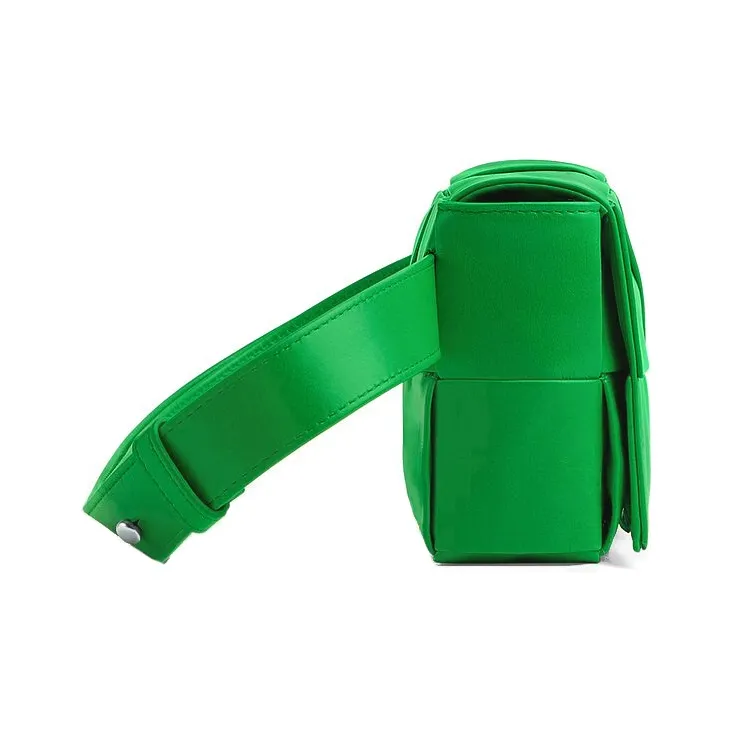 Bottega Veneta Cassette Belt Cow Leather Box Bag Camera Bag Fanny Pack Crossbody Bags Mini Men's Parrot Green-2