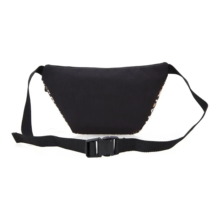 Manhattan Portage Waterproof Oil Wax Pure Cotton Fabric Small Sling Bag, Small Fanny Pack Unisex Leopard Print-2