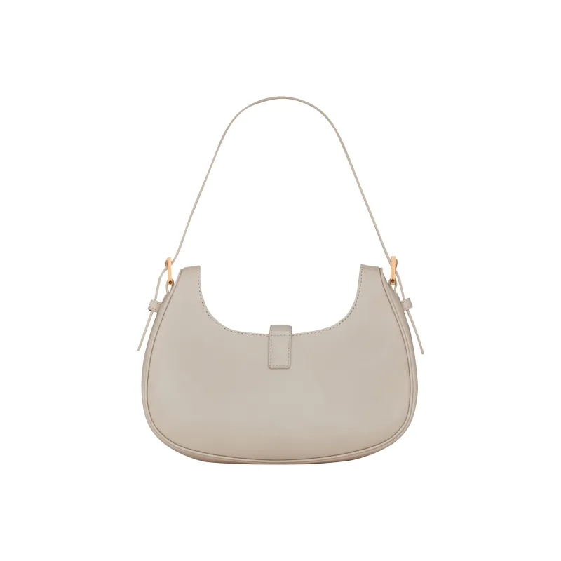 SAINT LAURENT Calfskin Hobo Bag Shoulder Bag Women's Vintage White-5