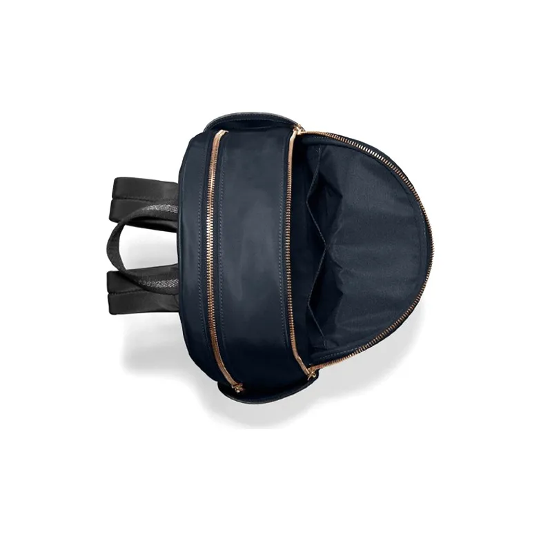 COACH Court Nylon Leather Backpack Large Size Women's Dark Blue-1