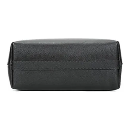 PRADA Leather Tote Bag Shopping Bag Handbag Small Size Women's Black-4