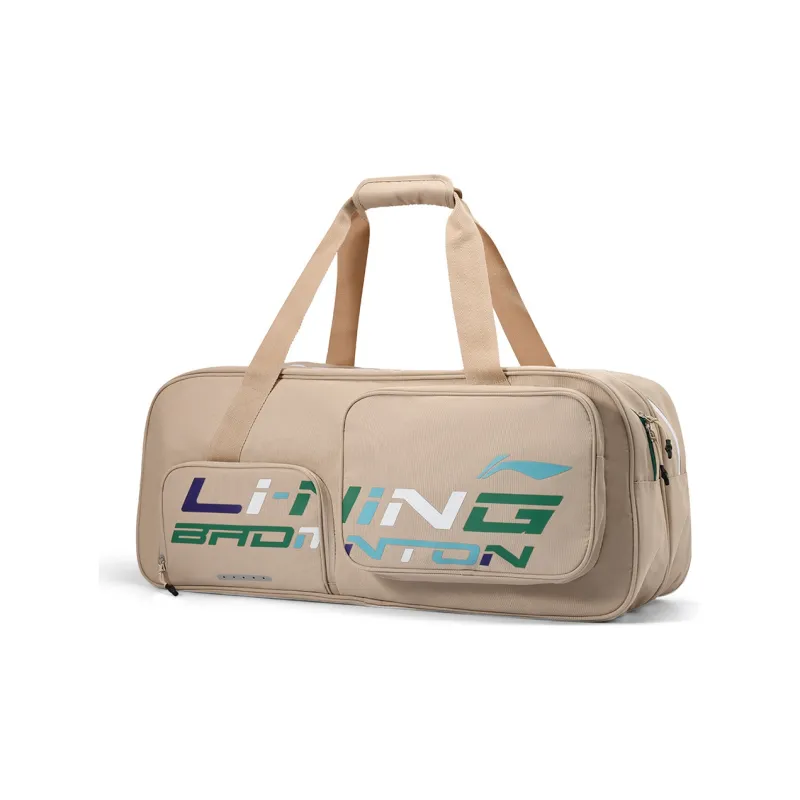 LiNing Badminton Series Polyester Badminton Racket Bag Handbag Regular Unisex Khaki-1