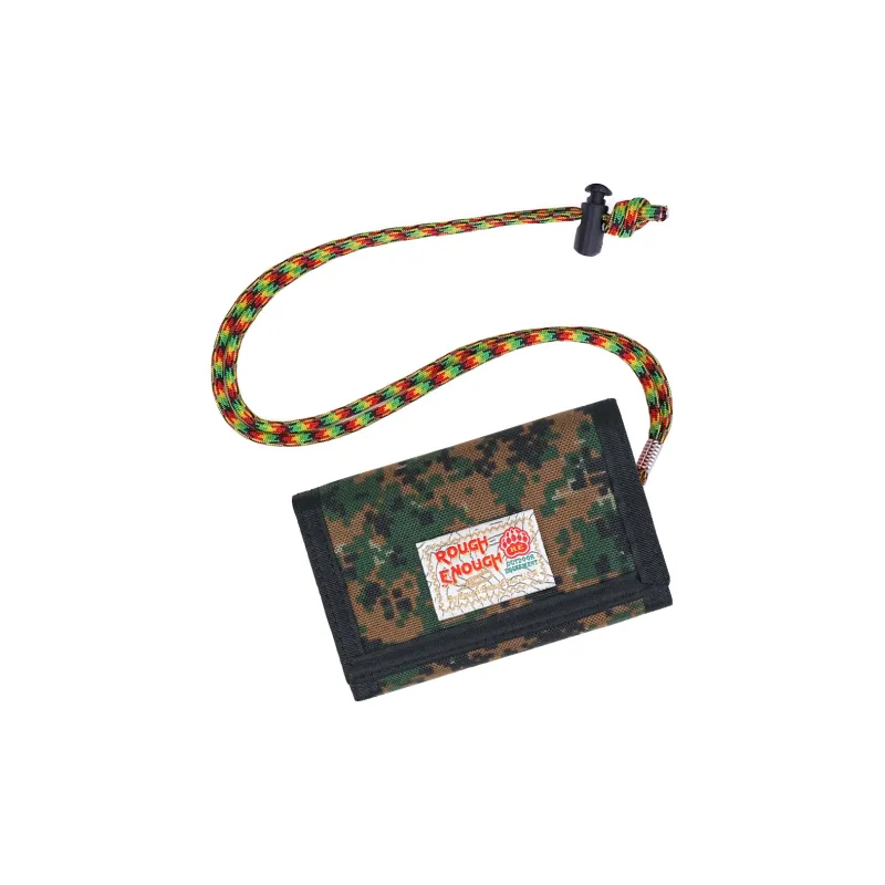 Rough Enough Canvas Canvas Bag Card Holder Hanging Bag Wallet Unisex Light Blue/Coffee/Army Green/Jasper-16