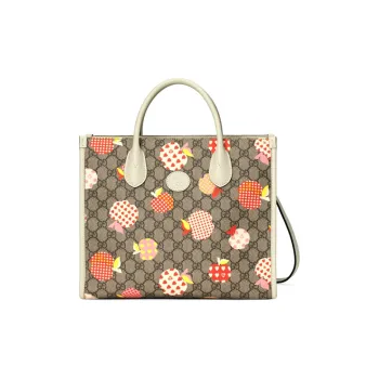 GUCCI Canvas With Leather Shoulder Bag Crossbody Bag Handbag Small Size Women's Ebony/White