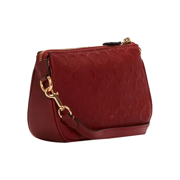 COACH Nolita Leather Pochette, Shoulder Bag, Wrist Clutch Trumpets Women's Red-2