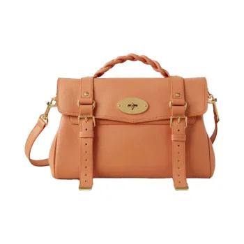 Mulberry Leather, Cow Leather Handbag Medium Size Women's Orange