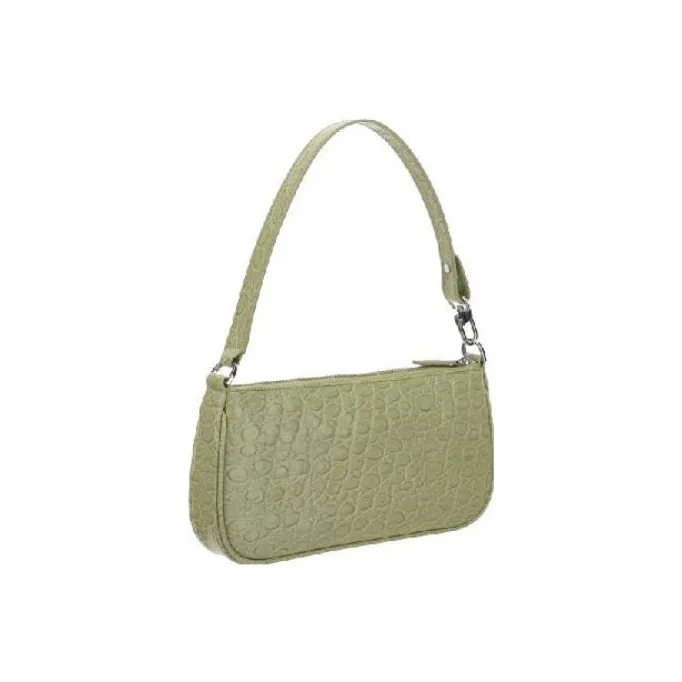 By Far Mini Rachel Leather Zip Closure Shoulder Bag Handbag Mini Women's Olive Green-2
