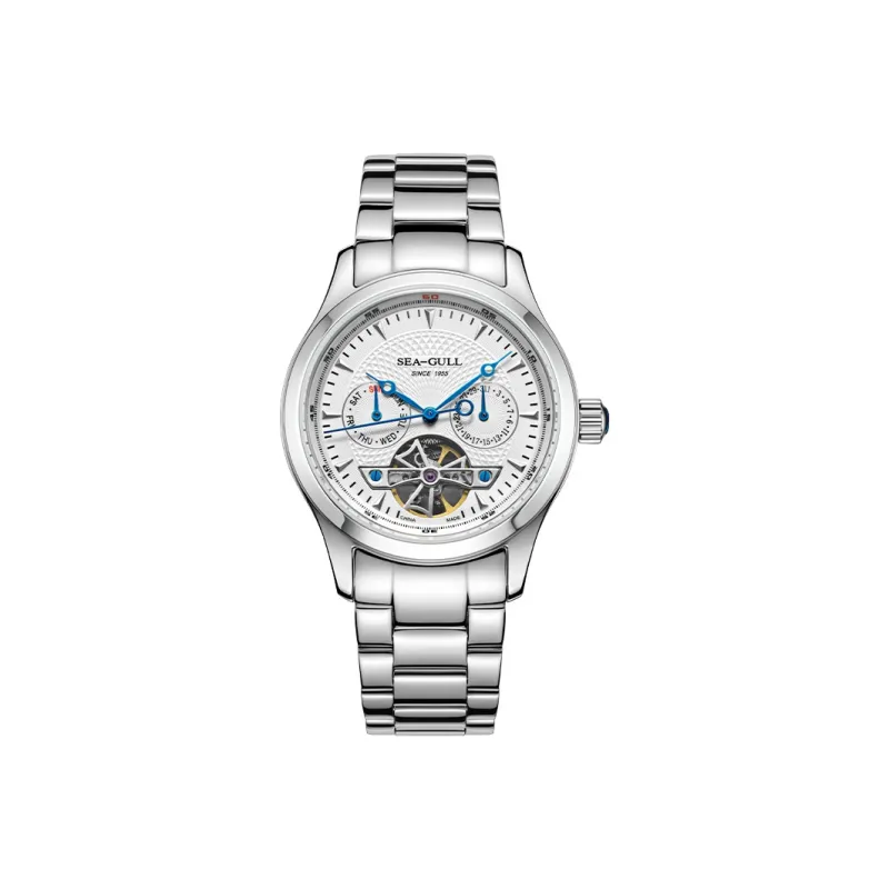 Sea Gull Masterpiece Collection Automatic Mechanical Movement Steel Strap Watch Men's Watches Silver Dial-0