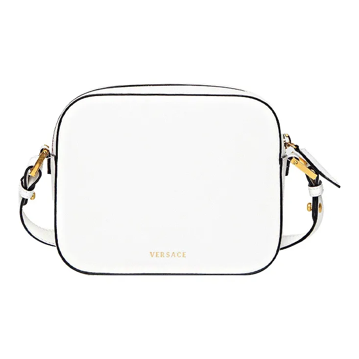 VERSACE Virtus Cow Leather Camera Bag Shoulder Bag Crossbody Bag Women's White-2