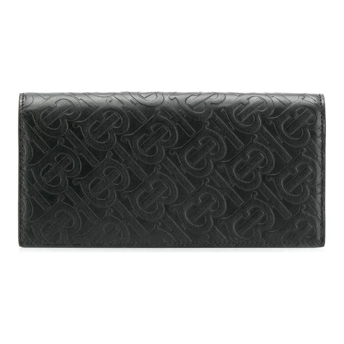 Burberry Leather Card Holder Wallet Unisex Black-0