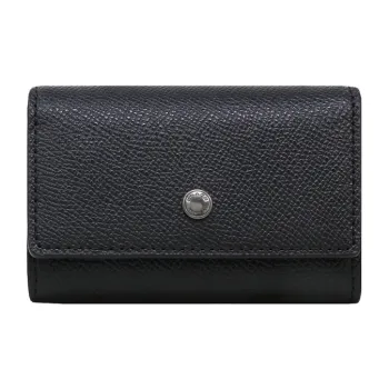 COACH Key Case Leather Key Pouch Men's Black
