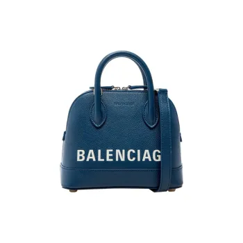 Balenciaga Ville Grain Leather Shoulder Bag, Crossbody Bag, Handbag Women's Blue