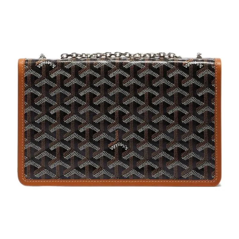 GOYARD Alexandre III Canvas With Leather Shoulder Bag Crossbody Bag Women's Black Brown-2