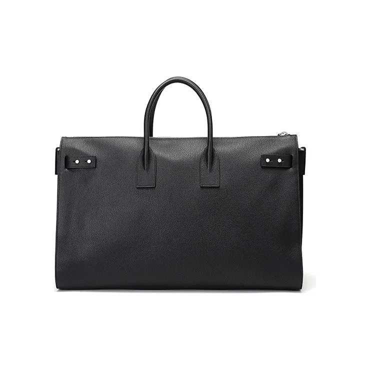 SAINT LAURENT SAC DE JOUR Grained Leather Travel Bag Briefcase Shoulder Bag Crossbody Bag Handbag Men's Black-3