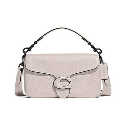 COACH Tabby Soft Cow Leather Multifunctional Dual Purpose Bag, Handbag, Crossbody Bag Tubas Women's White