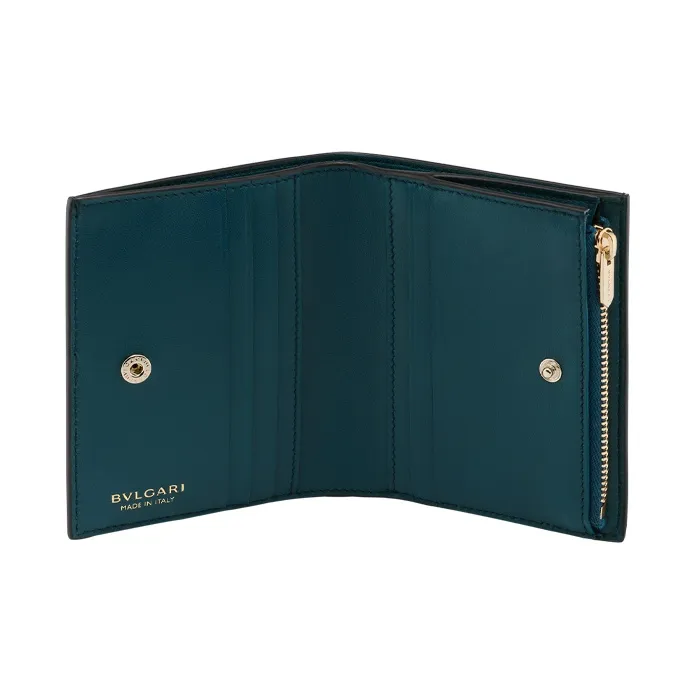 BVLGARI Bvlgari Logo Cow Leather Wallet Women's Black-1