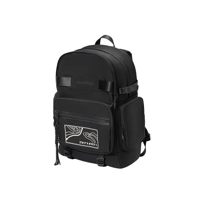 LiNing CF Journey Series Fabric Backpack Regular Unisex Black-0