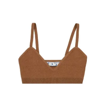 OFF WHITE Fine knit Strappy Bralette